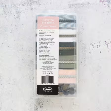Zipper Bundle - Elevated Everyday - 5 x 1 yard + Zipper Sallie Tomato