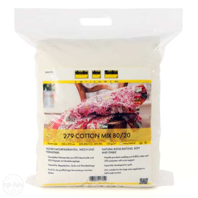 abgepacktes Vlies: Freudenberg 279 Cotton Vlies 80/20 – 220×270 Packung