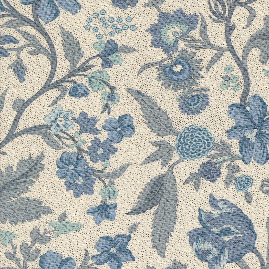 Sacre Bleu Pearl French Blue 13970 13 - French General Stoff Moda Fabrics