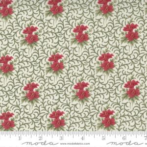 Poinsettia Plaza 3 Sisters 295-11 Bouquets - Cream Stoff Moda Fabrics