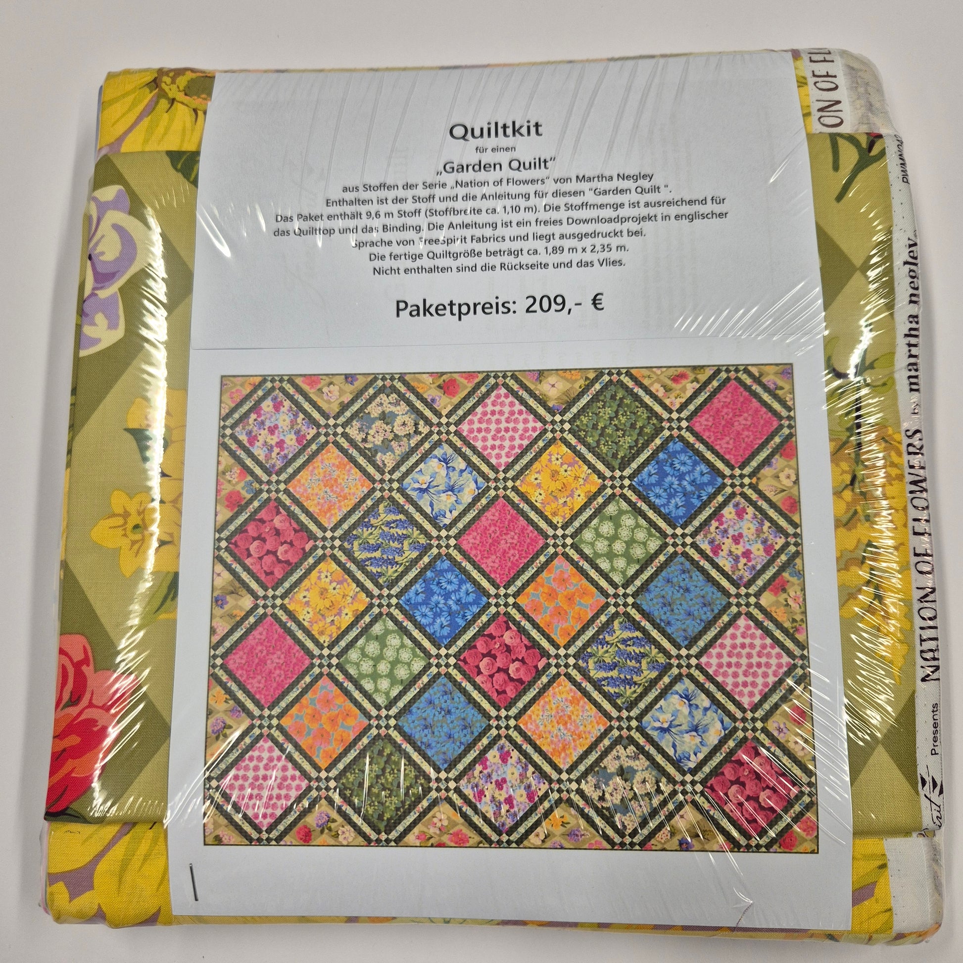 Quiltkit Garden Quilt - Nation of Flowers by Martha Negley Stoff Quiltwerkstatt Dresden