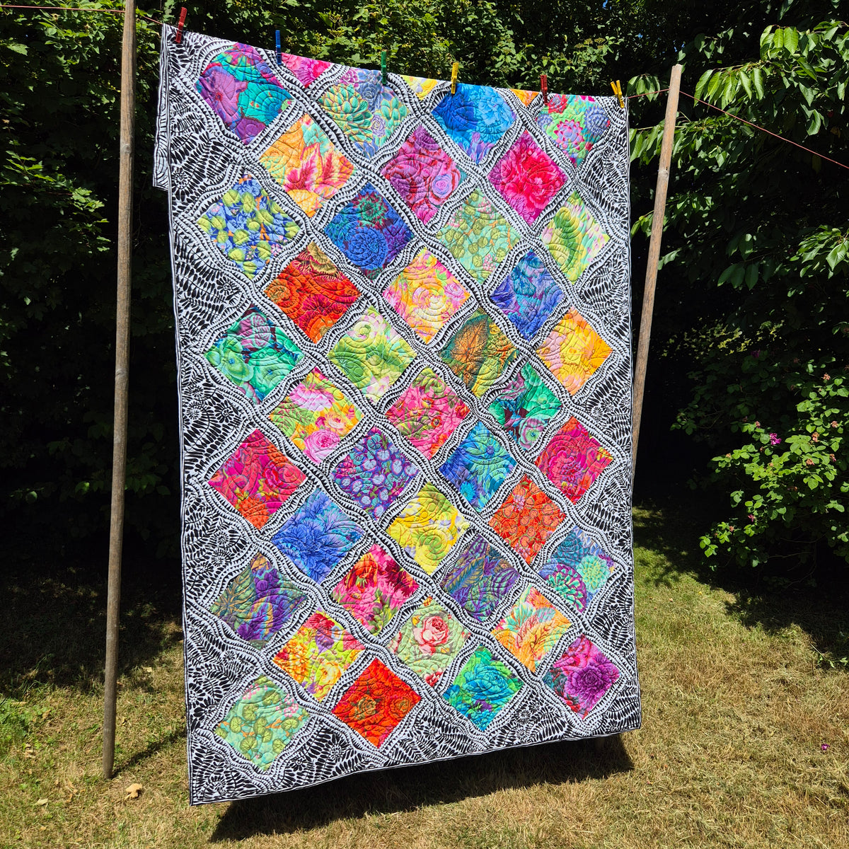 Quiltkit "Floating Garden-Quilt" Stoff Quiltwerkstatt Dresden