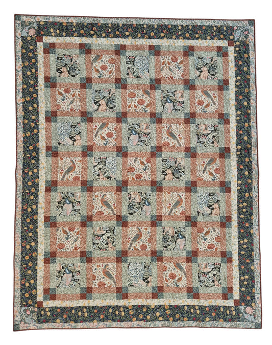 Quiltkit Orkney Plaid Quilt - Farbvariante Forest - William Morris Stoff Quiltwerkstatt Dresden