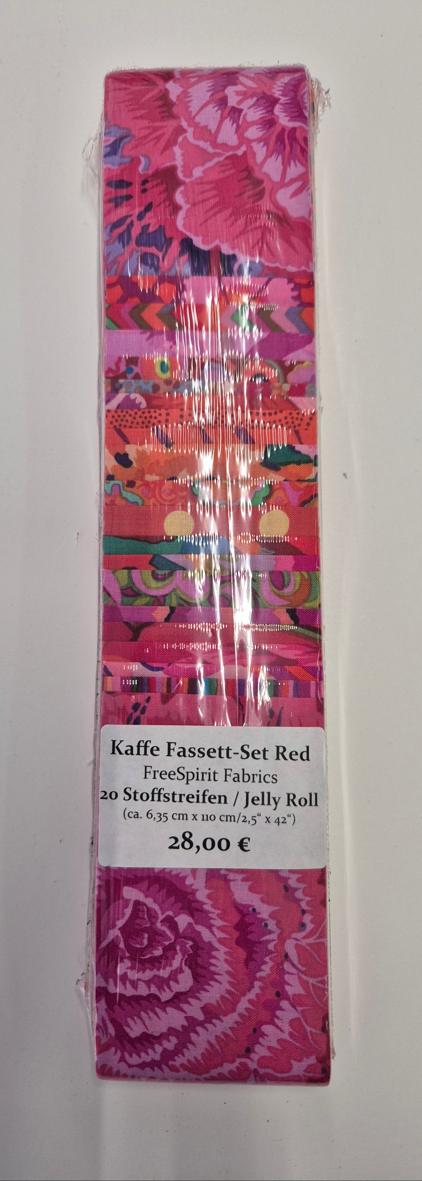 Kaffe Fassett 20 Streifen-Set / Jelly-Roll - Red Stoff Quiltwerkstatt Dresden