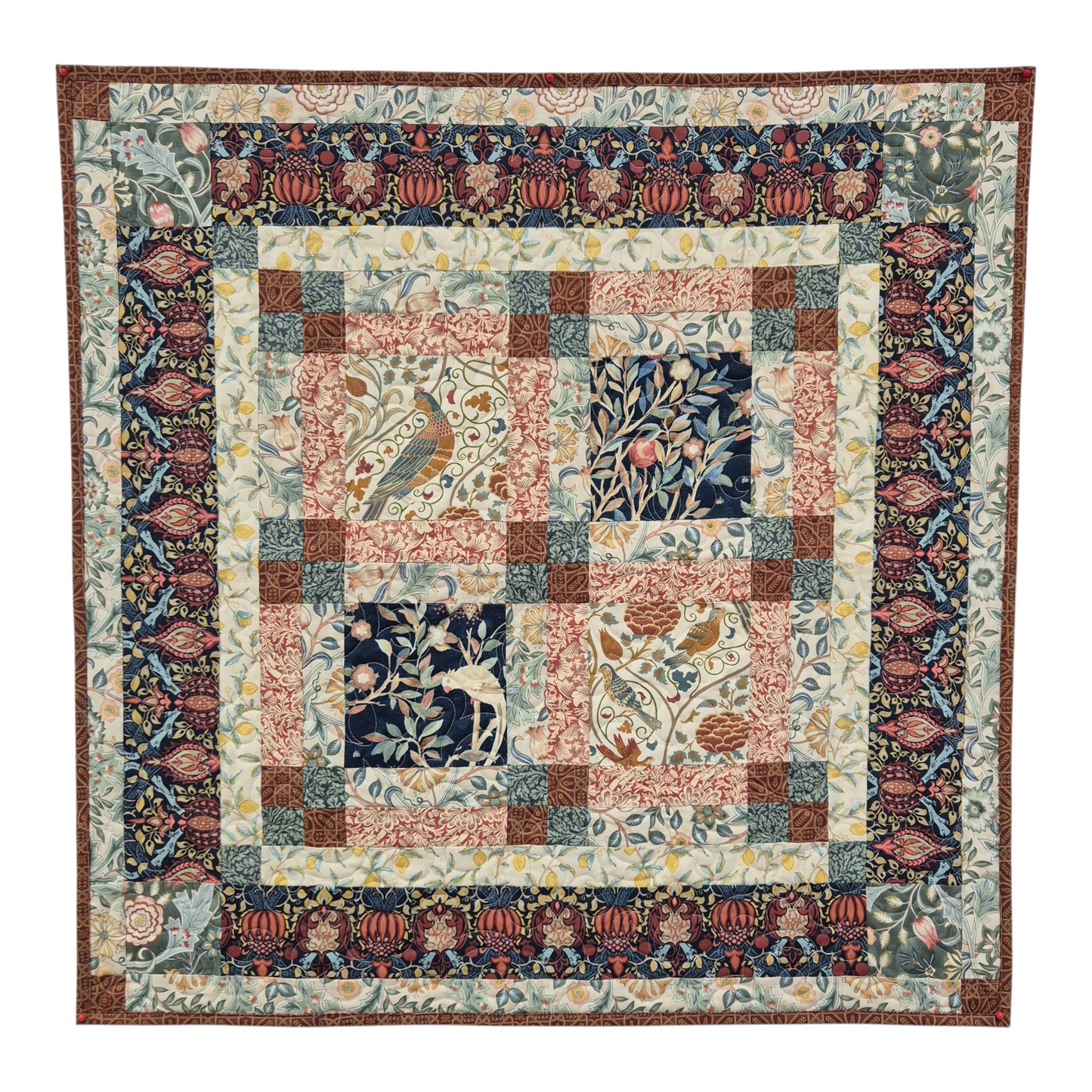 Quiltkit Orkney Plaid Quilt - William Morris Stoff Quiltwerkstatt Dresden