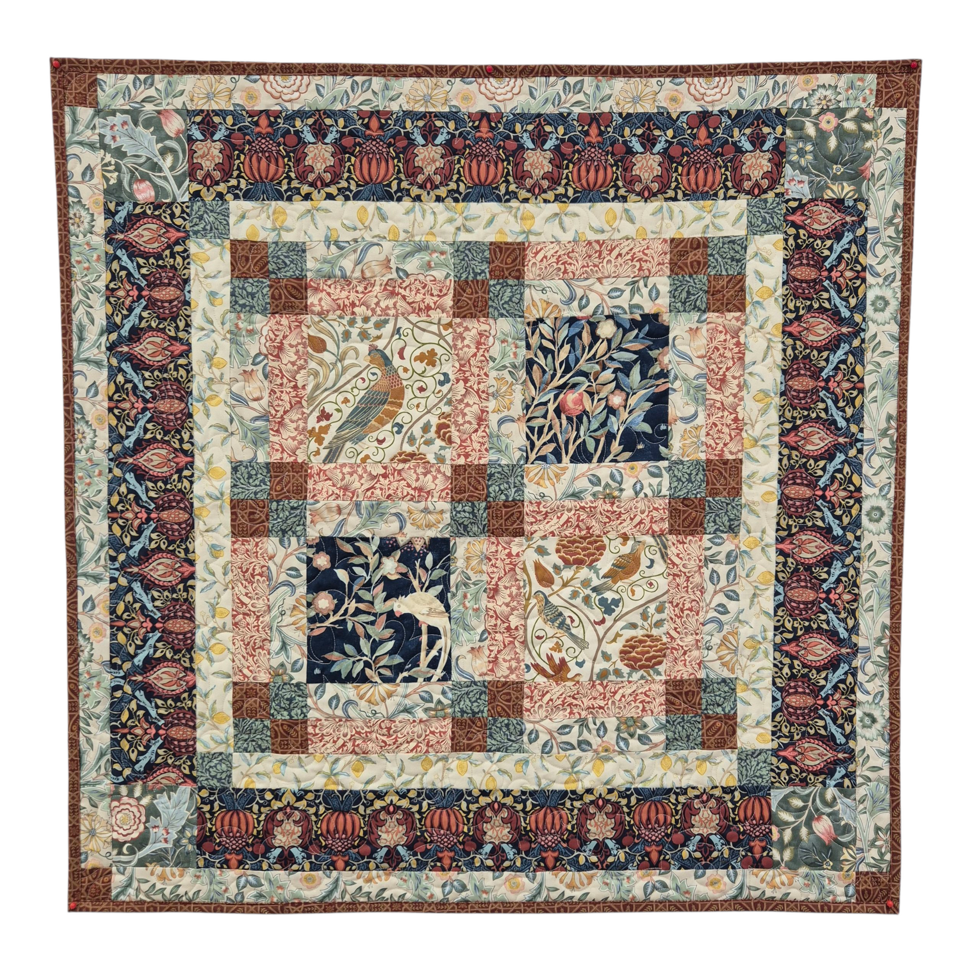 Quiltkit Orkney Plaid Quilt - William Morris Stoff Quiltwerkstatt Dresden