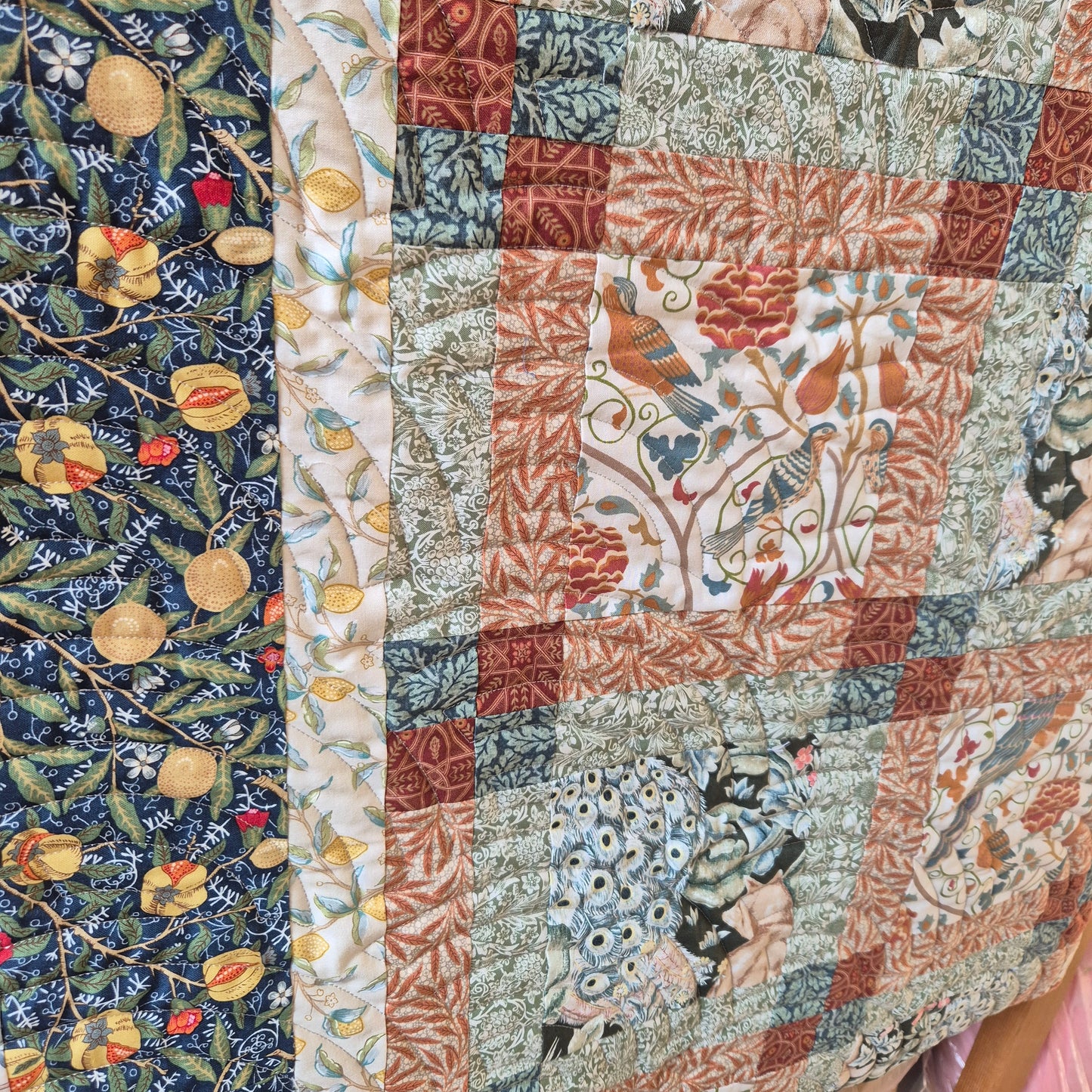 Quiltkit Orkney Plaid Quilt - Farbvariante Forest - William Morris Stoff Quiltwerkstatt Dresden