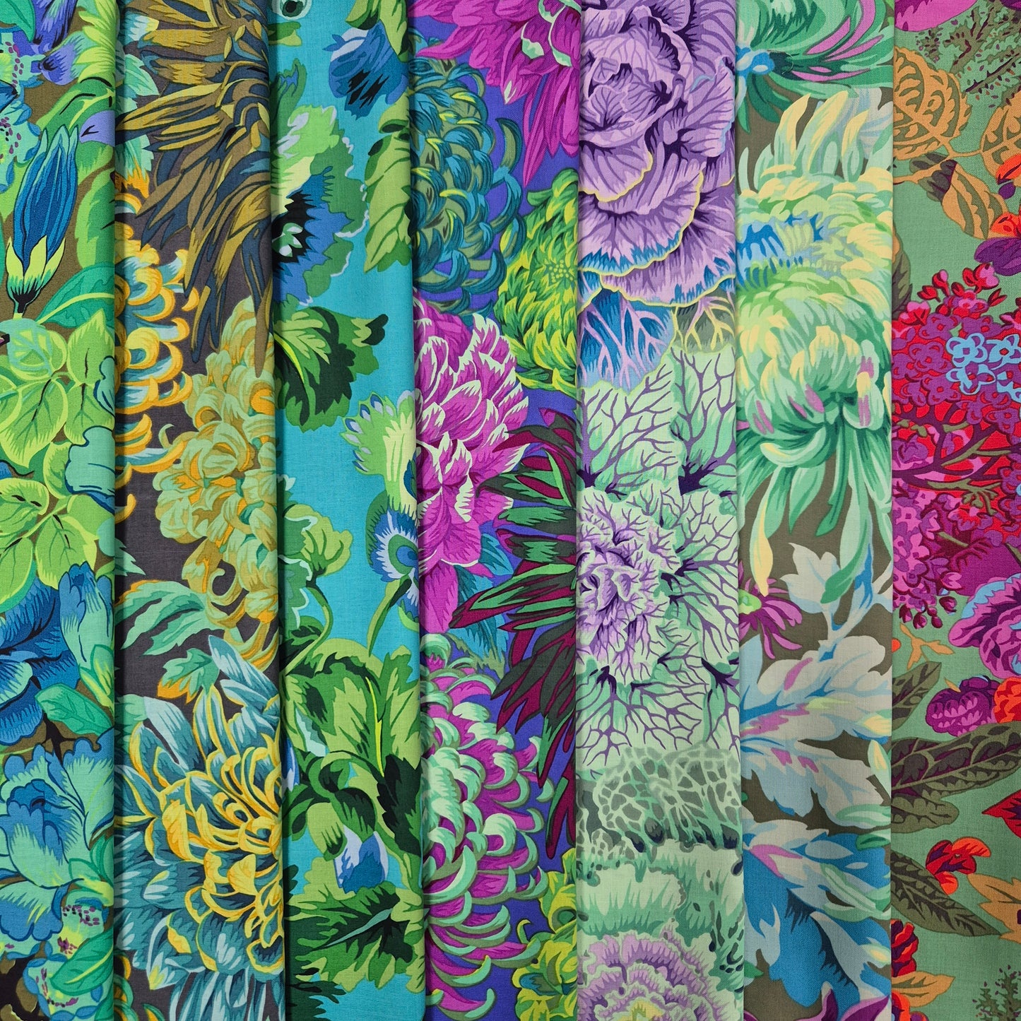 Kaffe Fassett Layer Cake - Blumenstoffe-Auswahl II Stoff Quiltwerkstatt Dresden