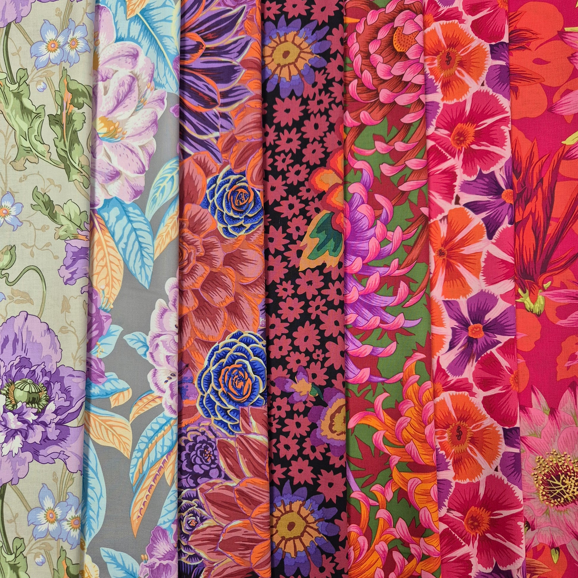 Kaffe Fassett Layer Cake - Blumenstoffe-Auswahl II Stoff Quiltwerkstatt Dresden
