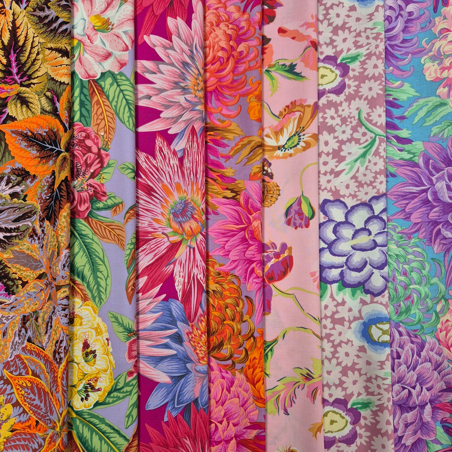 Kaffe Fassett Layer Cake - Blumenstoffe-Auswahl II Stoff Quiltwerkstatt Dresden