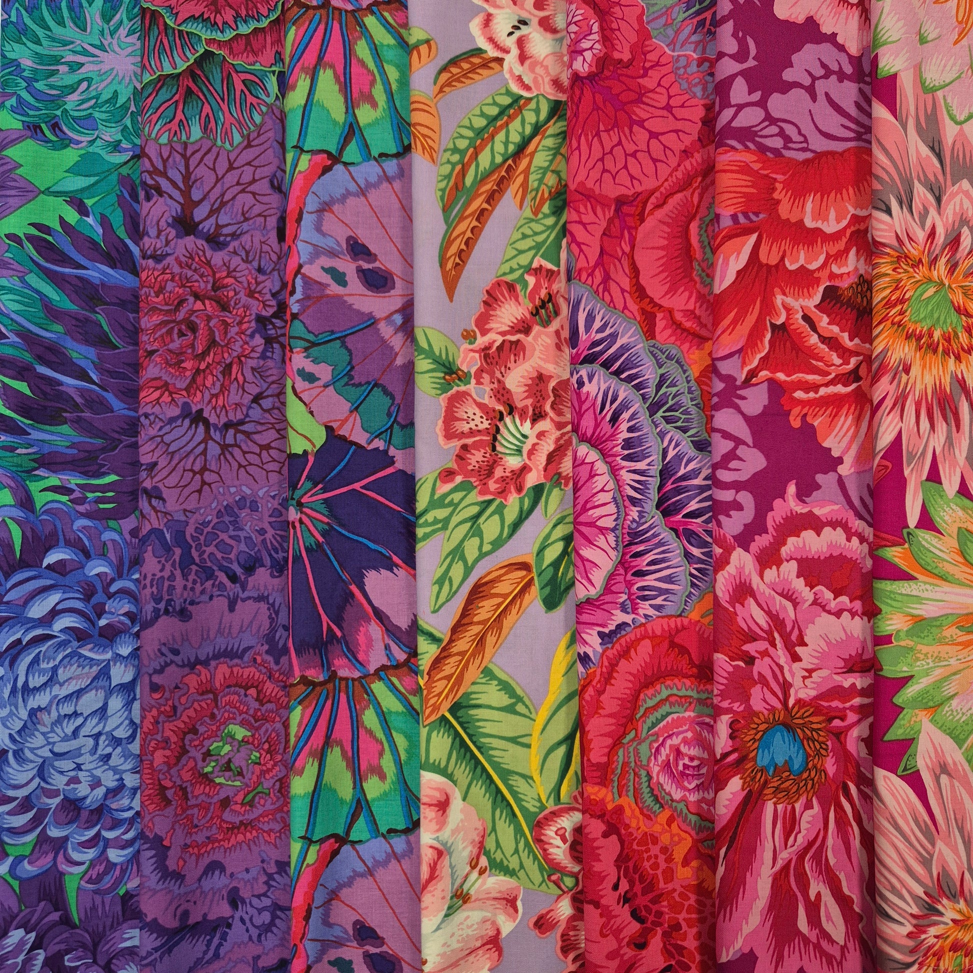 Kaffe Fassett Layer Cake - Blumenstoffe-Auswahl III - Quiltwerkstatt Dresden Stoff Quiltwerkstatt Dresden