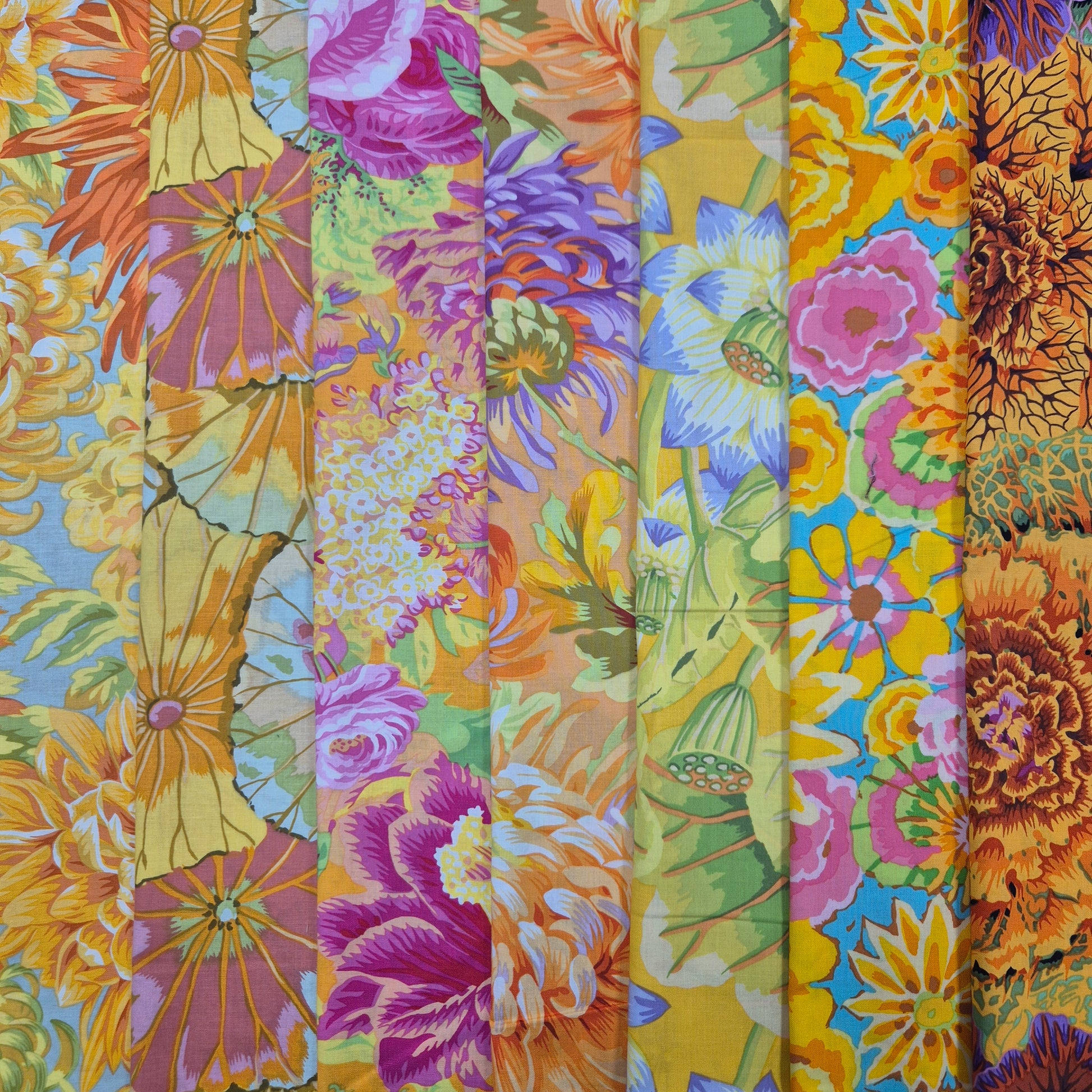 Kaffe Fassett Layer Cake - Blumenstoffe-Auswahl III - Quiltwerkstatt Dresden Stoff Quiltwerkstatt Dresden