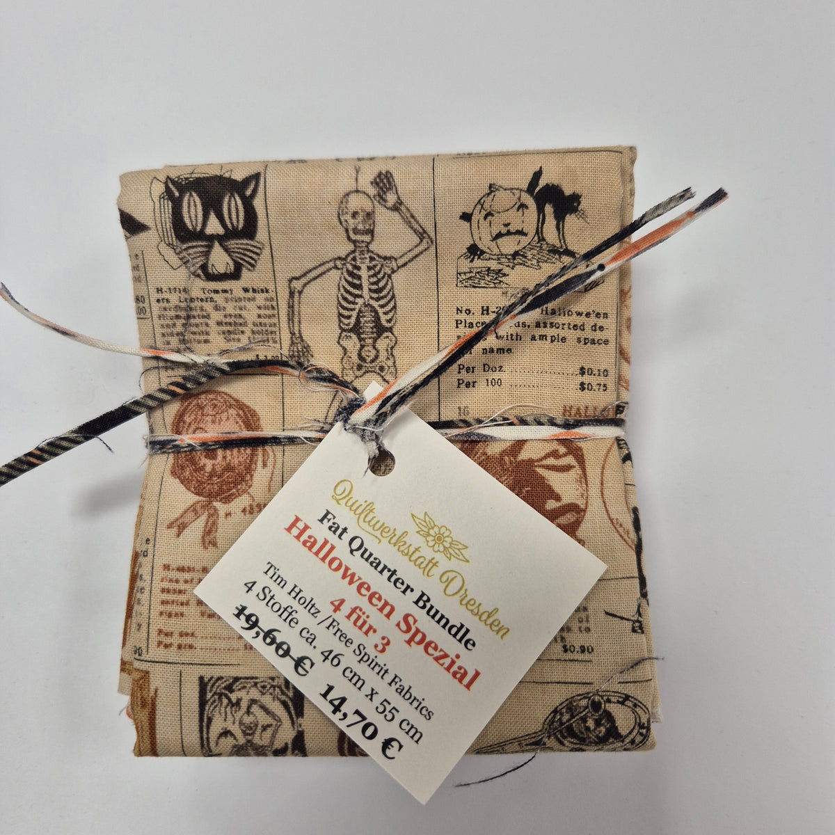 Tim Holtz - 4 Fat-Quarter-Bundle - Spezial Bundle Halloween
