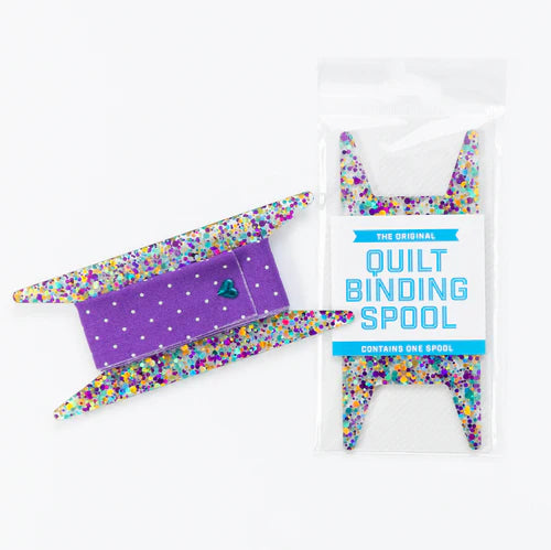 Quilt Binding Spool Purple Teal & Gold Glitter StitchSupply.com