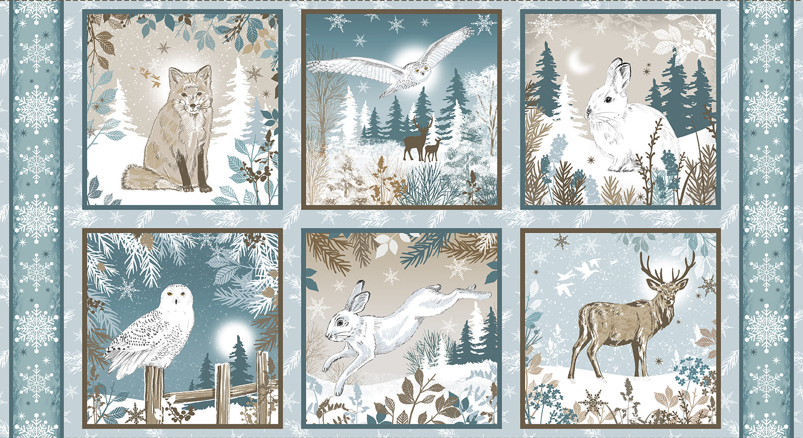 Winter Whispers - Panel Stoff Blank Quilting