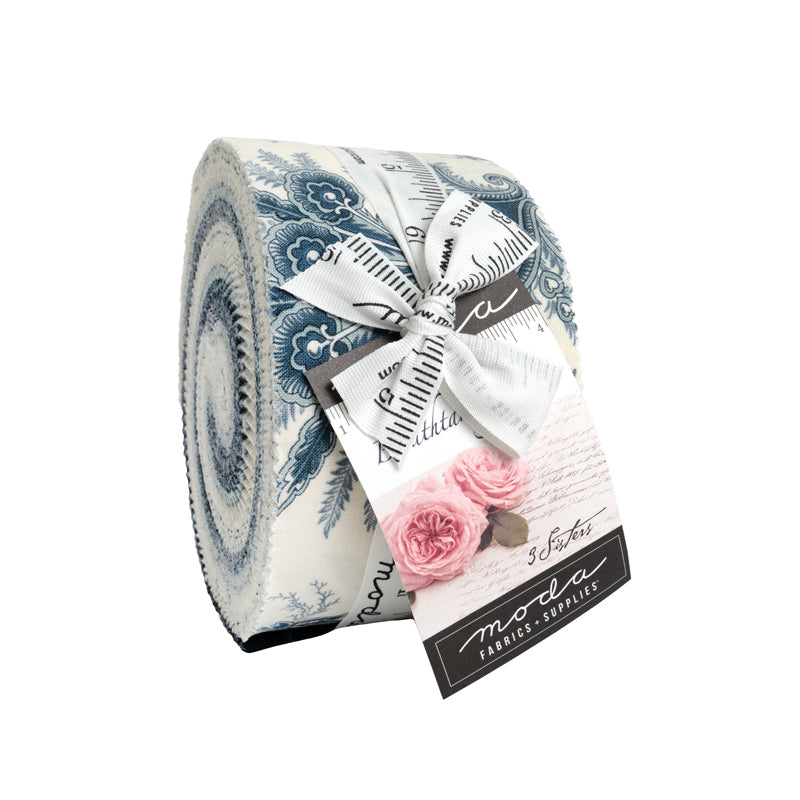 Moda Breathtaking Blues Jelly Roll 3 Sisters Stoffstreifen Rolle Blau Quiltwerkstatt Dresden