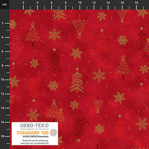 Weihnachtsstoff Frosty Snowflake 4590-403 Stoff Stof Fabrics