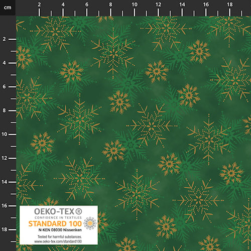 Weihnachtsstoff Frosty Snowflake 4590-802 Stoff Stof Fabrics
