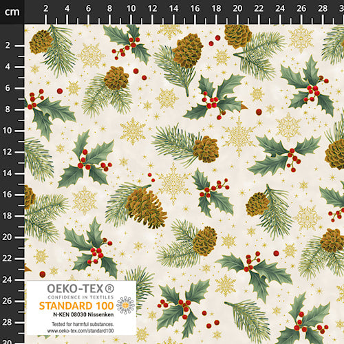 Weihnachtsstoff Star-Glitter 4591-003 Stoff Stof Fabrics