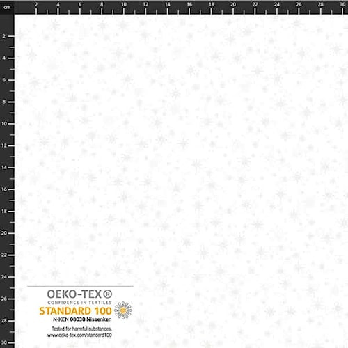 Weihnachtsstoff Star Sprinkle 4599-119 Sterne Pearl auf White
