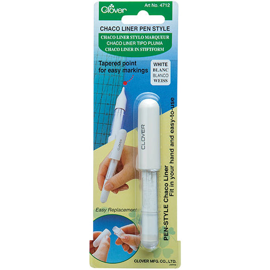 Clover - Chaco Liner Pen Weiß - Stift mit Kreidepulver Clover