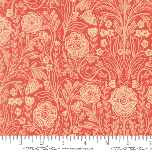 The Henhouse Poppy Florals Tomato 48432 17 Moda Gingiber Stoff Moda Fabrics