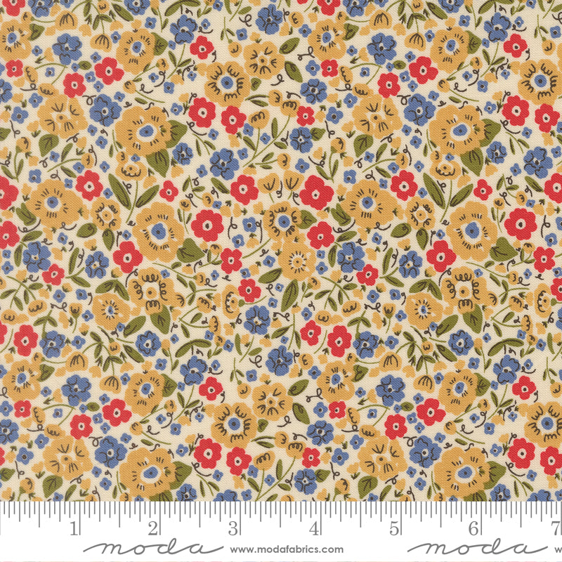 The Henhouse Calico Small Floral Tomato 48435 26 Moda Gingiber Stoff Moda Fabrics