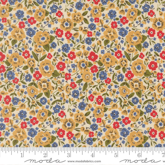 The Henhouse Calico Small Floral Tomato 48435 26 Moda Gingiber Stoff Moda Fabrics