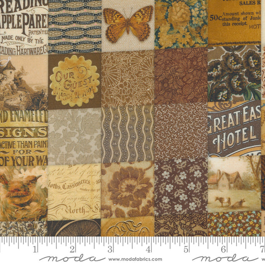 Cathe Holden - Curated in Color - Patchwork Brown Stoff Moda Fabrics