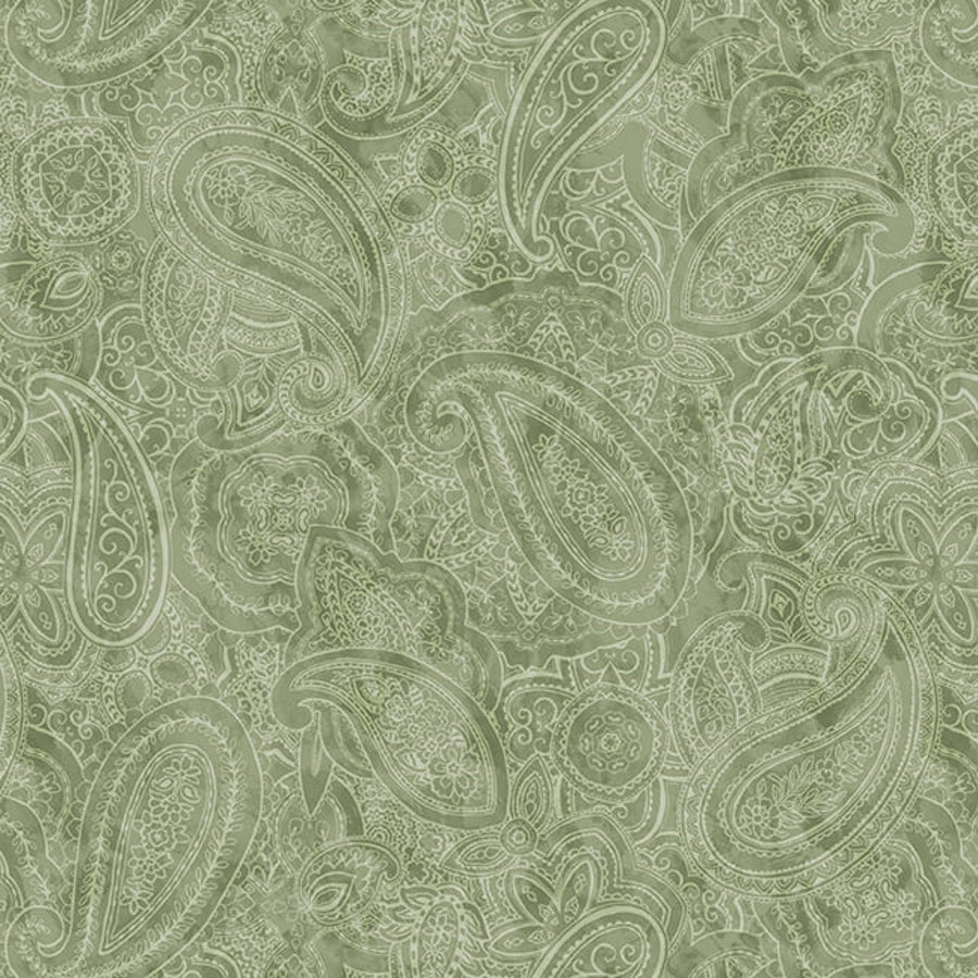 Rückseitenstoff - Paisley Jane - Sage Stoff Blank Quilting