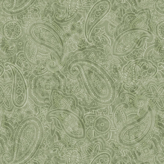 Rückseitenstoff - Paisley Jane - Sage Stoff Blank Quilting