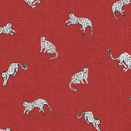 AGF Bosage - Wandering Leopards - Ruby - Verkauf als ganze Meter Stoff Art Gallery Fabrics