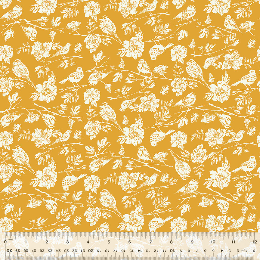 Lush Life - Birdsong - Golden - Monaluna Jennifer Moore Stoff Windham Fabrics