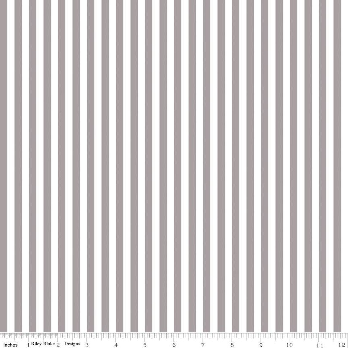 Streifen Stripe 1/4 inch Grey - Grau Riley Blake Stoff Riley Blake