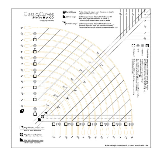 Classic Curves Ruler Redesign / Kreislineal Color Girl Quilts