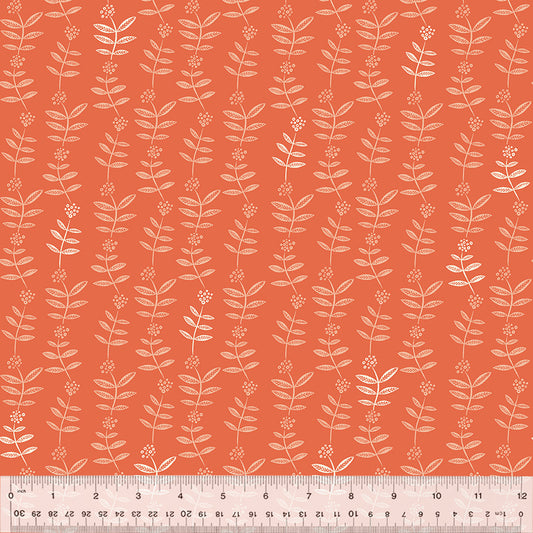 Lush Life - Flower Chain - Coral - Monaluna Jennifer Moore Stoff Windham Fabrics