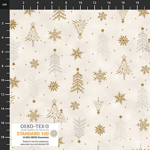 Weihnachtsstoff Frosty Snowflake 4590-126 Stoff Stof Fabrics