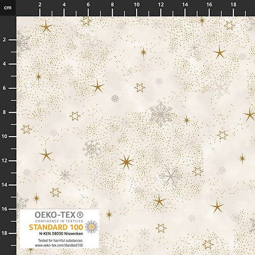 Weihnachtsstoff Frosty Snowflake 4590-128 Stoff Stof Fabrics