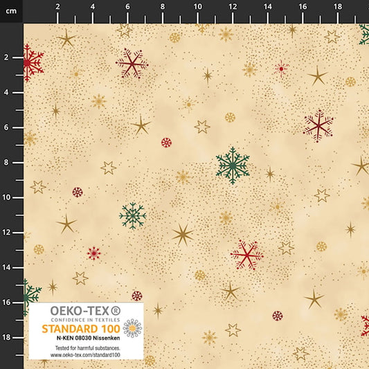 Weihnachtsstoff Frosty Snowflake 4590-206 Stoff Stof Fabrics