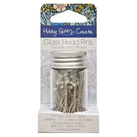 Glass Head Pins im William-Morris-Design von Hobby Gift Create Hobby Gift Create