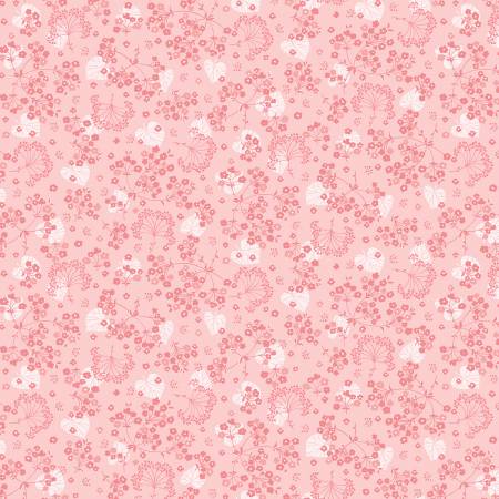 Reststück 200 cm - Harmony Coral Rückseitenstoff Stoff Benartex
