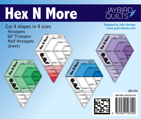 Hex N More Sechseck-Lineal - Hex'N'More Hexagon Ruler - Jaybird Quilts Jaybird Quilts