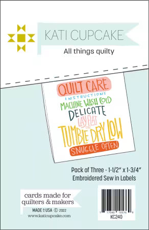 Quilty Instructions Sew In Labels - Kati Cupcake