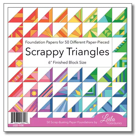 Leila Gardunia 6 Zoll Scrappy Triangles Foundation Paper Piecing Block Pad Quiltwerkstatt Dresden