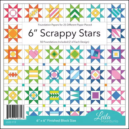 Foundation Papers 6" Scrappy Stars - Leila Gardunia Anleitung Leila Gardunia