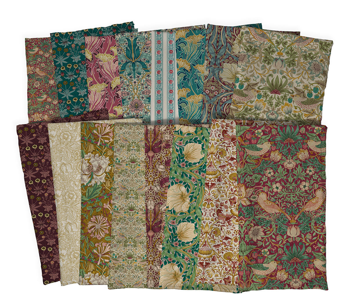 William Morris 16 Fat-Eight-Bundle - Lodden Kollektion Stoff Quiltwerkstatt Dresden
