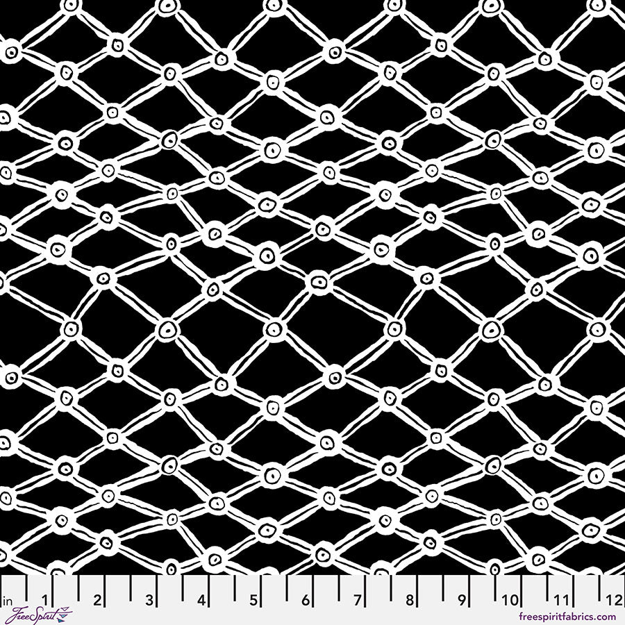Kaffe Fassett - Nets - Black-White Stoff Free Spirit