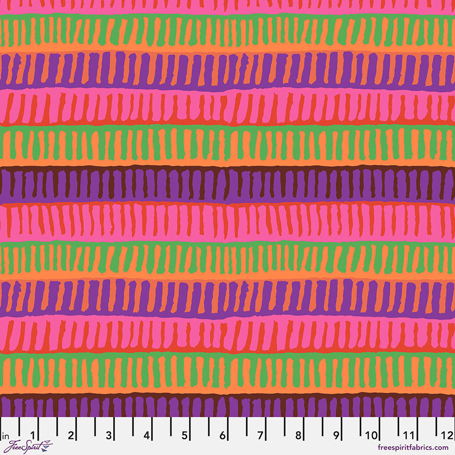 Kaffe Fassett - Zipper Stripe Red - August 2025 Stoff Free Spirit