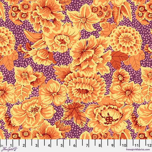 Kaffe Fassett - From the Archives - Floral with Dots - Plum Stoff Free Spirit