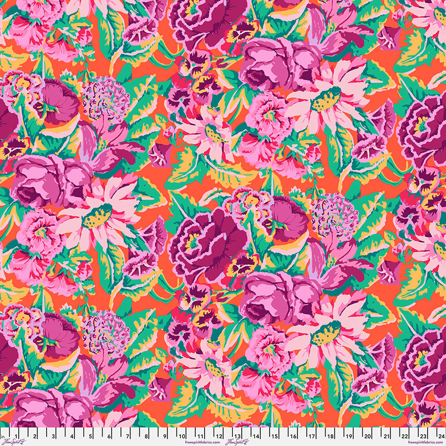 Kaffe Fassett - From the Archives - Floral Dance - Magenta Stoff Free Spirit